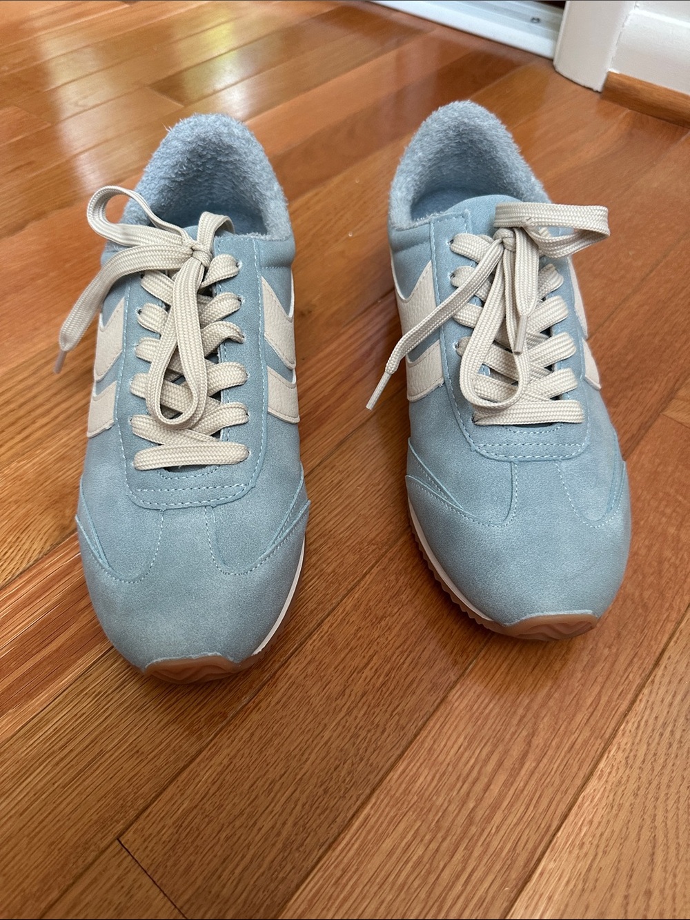 Dolce Vida DV Hype Light Blue Suede Lace-Up Sneakers